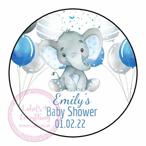 Personalised blue elephant - blue,