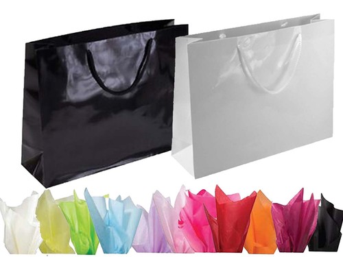 Glossy gift bags - glossy, deluxe