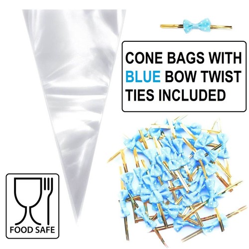 Clear cellophane cone sweet - cone,